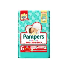Pampers Baby Dry Mutandino Taglia 6 +15 Kg XL - Pacco Base 13 Pezzi BabyDry