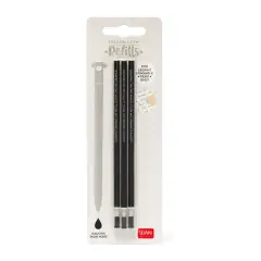Legami - Refill per Penna Gel Cancellabile Nera, Set 3 Pezzi