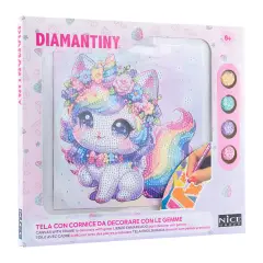 Quadro Crystal Art Kawaii Unicorno Diamantiny