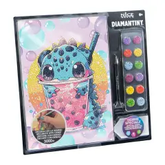 Quadro Crystal Art Diamantiny Level Up Boba Tea Dragon con 3000 Gemme