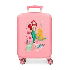 Valigia La Sirenetta 50cm Rosa ABS 4 Ruote con Lucchetto