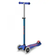 Monopattino Maxi Micro Deluxe LED Blu 3 Ruote Bambini
