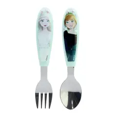 Set 2 Posate In Acciaio Frozen