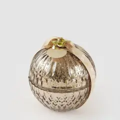 Candela Natalizia Sfera Champagne Profumata 13cm EDG
