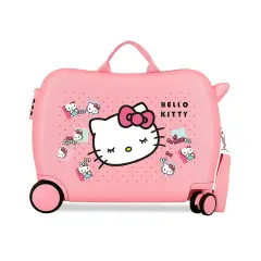 Valigia ABS 50 cm 4 ruote Hello Kitty Bows Rosa Sanrio