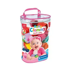 Clementoni Soft Clemmy Pink: 20 Mattoncini Morbidi Lavabili, 6-36 Mesi