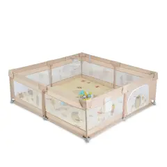 GameZone Tappeto con Recinto 150x200 cm Beige