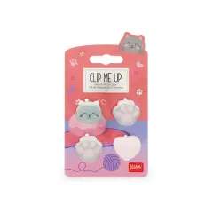 Legami Clip Me Up! - Set Di 4 Mini Mollettine Capelli - Kitty