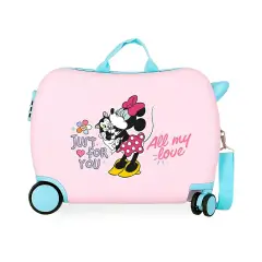 Valigia ABS 50 cm 4 ruote Minnie All My Love Rosa-Turchese Disney